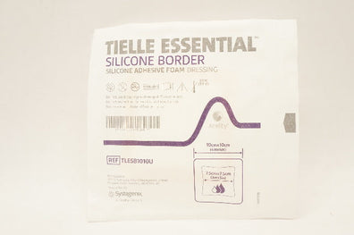 Systagenix TLESB1010U Tielle Essential Border Adhesive Foam Dressing 4x4inch (x)